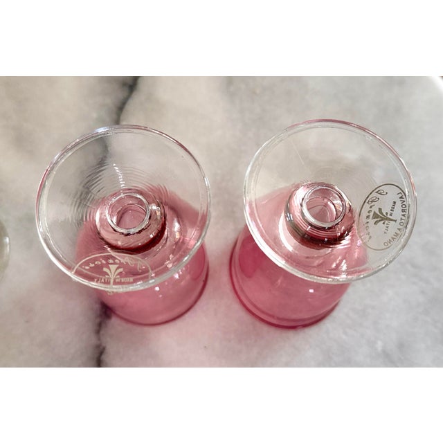 1980s Vintage Italian Cordial Glasses – Jewel Tone Set of 6, Labeled, in Original Box For Sale - Image 5 of 10
