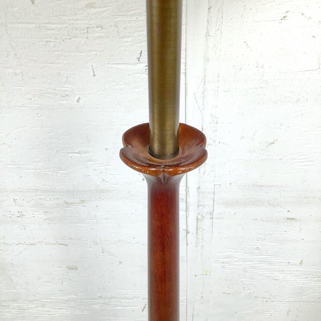 Mid-Century Modern Vintage Modern Sculptural Walnut Floor Lamp in the Style of Laurel Lamp Company For Sale - Image 3 of 12