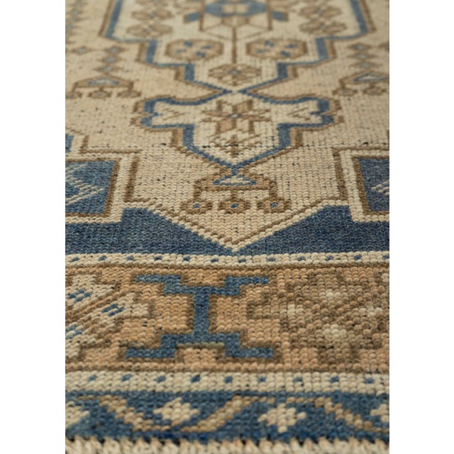Turkish Turkish Mini Rug Oriental Hand Knotted Vintage Rug 1'10" x 3'2" #21189 For Sale - Image 3 of 8