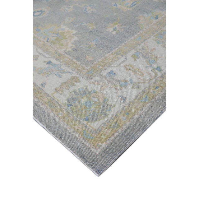 Turkish Oriental Hand Knotted Rug Turkish Oushak 10'6" x 13'8" For Sale - Image 3 of 7