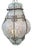 Vintage Pendant Lamp in Blown Glass and Wrought Iron, 1990 For Sale