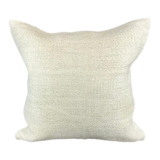 20 x 20 Hemp Pillow Turkish Cushion Natural Grayish White Pillow Cushion Cover For Sale