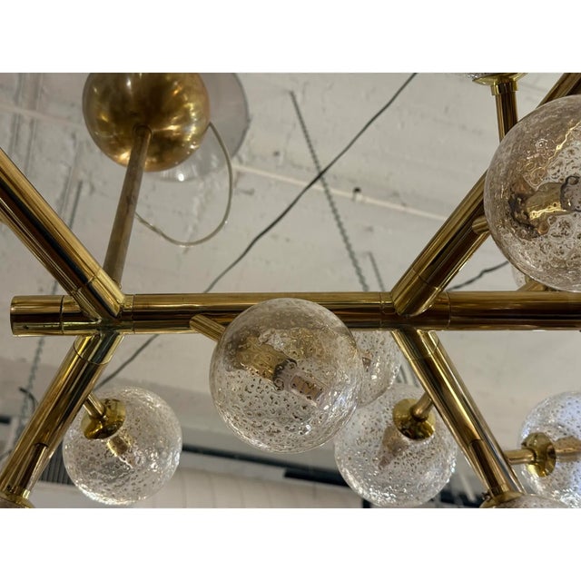 Brass Alberto Donà Mimosa Chandelier For Sale - Image 8 of 16
