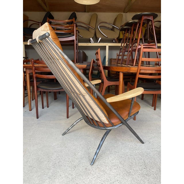 Accent Chair in Tan Leather For Sale - Image 11 of 18