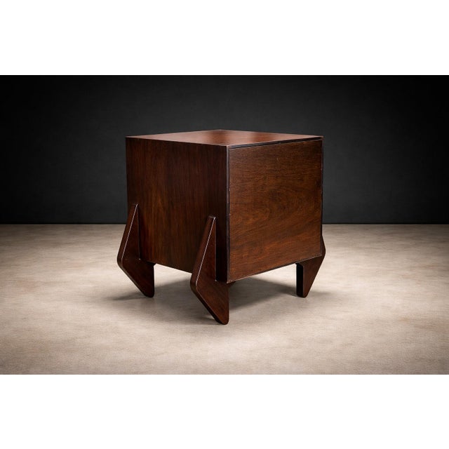 Console/Night Stand in Hardwood Attributed to Jose Zanine Caldas, 1950s For Sale - Image 10 of 11