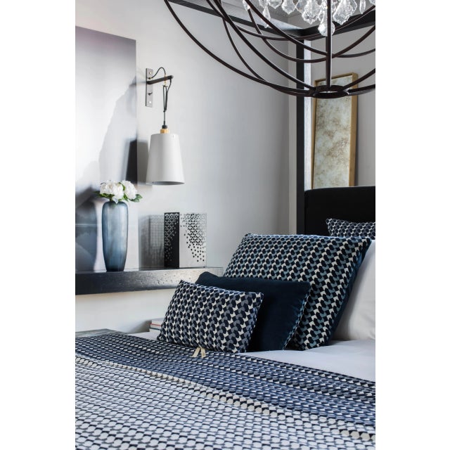 White Large Reversible Curvature Belo Throw by Casa Botelho For Sale - Image 8 of 13