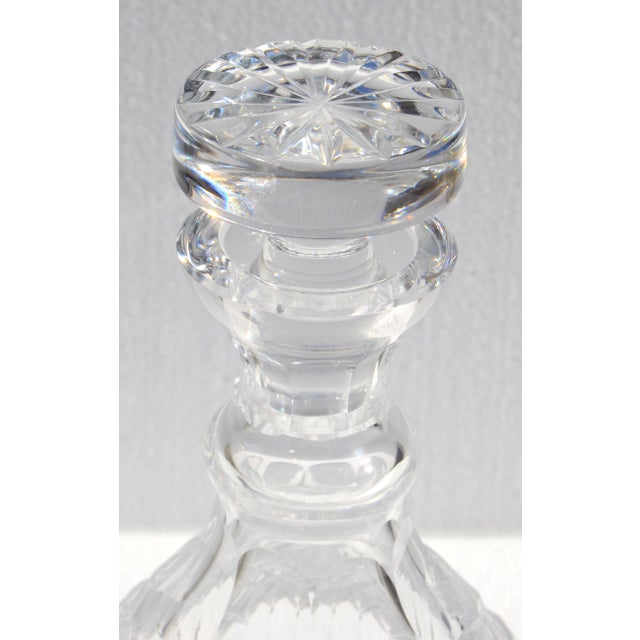 Glass Vintage Waterford Crystal Spirit Liquor Decanter Handmade Cut Glass Pattern Star Stopper For Sale - Image 7 of 16