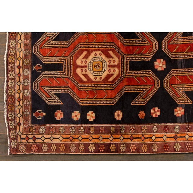 Mid-20th Century Vintage Persian Heriz Rug, 4'4" X 10'4" For Sale - Image 4 of 6