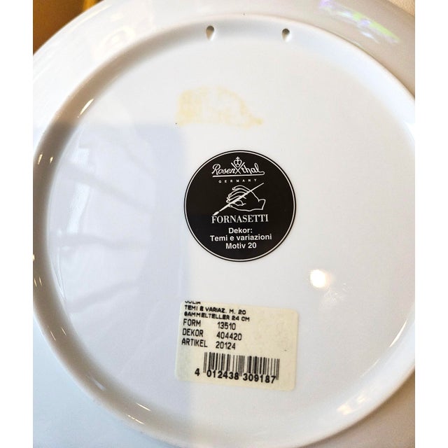 Black Piero Fornasetti Themes & Variation Porcelain Plate, Rosenthal, Motiv 20 For Sale - Image 8 of 8
