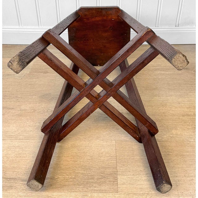 Antique Arts & Crafts Wood Octagonal Plant Stand Table For Sale - Image 10 of 10