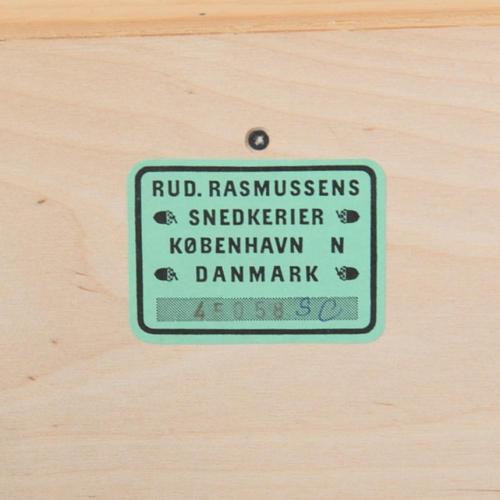 Vintage Bookcase in Elm with Glass Doors by Mogens Koch, 1970s For Sale - Image 10 of 11