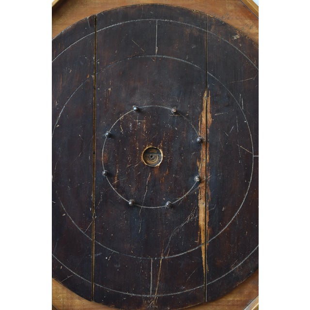 Antique Folk Art Crokinole Game Board, Circa Early 20th Century. Antique handmade Crokinole game board constructed from...