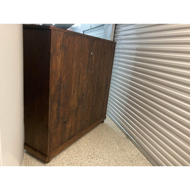 Late 20th Century Vintage Amish Made Solid Wood Haberdashery or Butler’s Pantry For Sale - Image 9 of 11