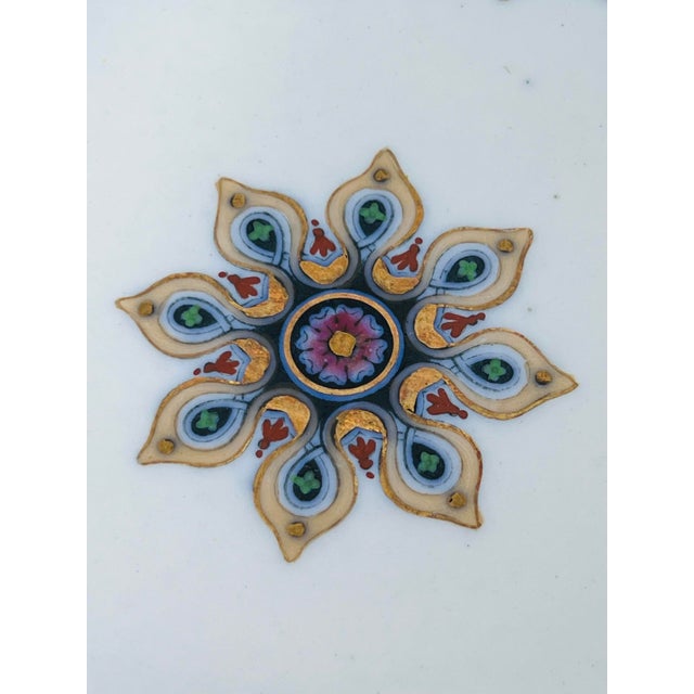 Printmaking Materials C.1845 to 1850. Minton Flow Blue Imari Polychrome Dinner Plates Set of 14 For Sale - Image 7 of 9