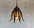 1950s Spanish Copper-Plated Iron Leaf Pendant With Opaline Glass Globe For Sale - Image 12 of 12