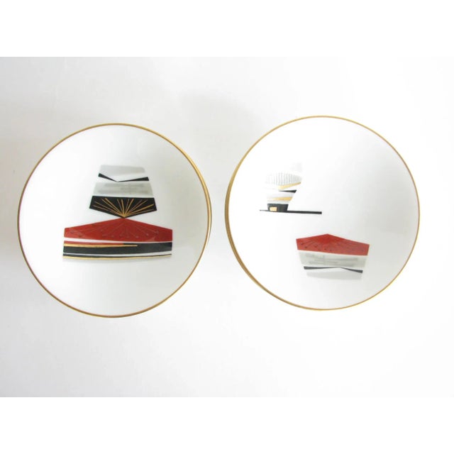 Vintage Noritake Toki Kaisha Japanese Porcelain Rice Bowls With Hand-Painted Design - Set of 6 For Sale In Chicago - Image 6 of 13