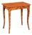 Italian 1820s Walnut Side Table with Marquetry Top, Inlaid Legs and Side Drawer For Sale