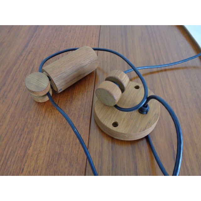 Adjustable Counterweight Pendant Lamp in Teak from Domus, Germany, 1960s For Sale - Image 10 of 15