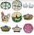 Ceramic French Majolica Peacock Egg Cup Sarreguemines Circa 1920 For Sale - Image 7 of 9
