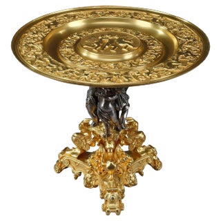 Gilded and Silvered Bronze Cup For Sale