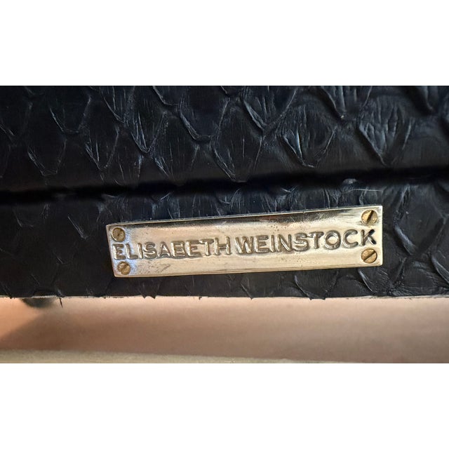 Elisabeth Weinstock Large Black Bespoke Snakeskin 4-Drawer Luxury Jewelry Chest / Case - Rare For Sale - Image 15 of 16