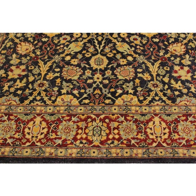 1980s Shabby Chic Blue/Red Turkish Hand-Knotted Rug -4'1 X 6'1 For Sale In New York - Image 6 of 8