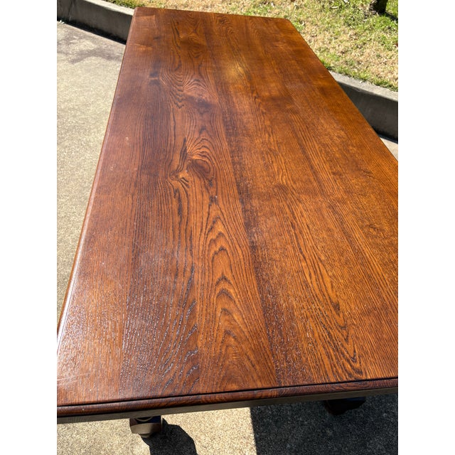 Dark French Country Farm Dining Table For Sale - Image 11 of 12