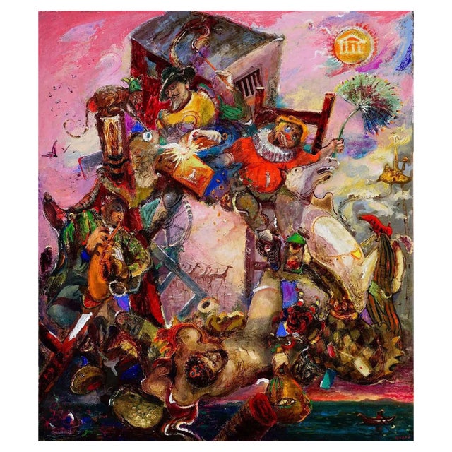 Giorgi Kukhalashvili, Don Quixote, 2015, Oil on Canvas For Sale