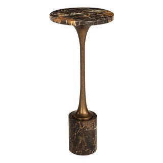 Karnes Dark Marble Drink Table For Sale