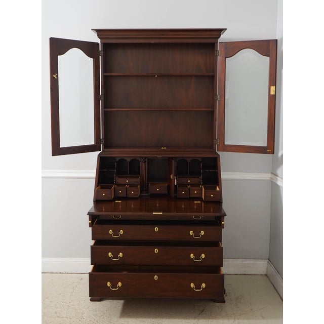 Chippendale Henkel Harris Mahogany John Hancock Secretary Desk For Sale - Image 3 of 18