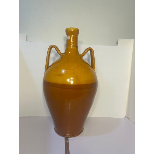 Vintage Nicola Fasano Grottaglie Italian Terracotta Floor Urn - 24" For Sale - Image 9 of 18