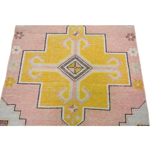 Turkish Vintage Turkish Anatolian Hand Knotted Wool Rug, 3'1''x9'2'' For Sale - Image 3 of 4