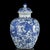 Traditional Vintage Blue & White Porcelain Lidded Jar With Dragon & Floral Motif For Sale - Image 3 of 9
