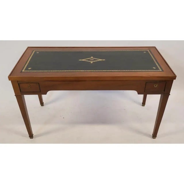 Period Early 19th Century French Empire Mahogany Tric Trac or Backgammon Table. Ebony and bone backgammon well with...
