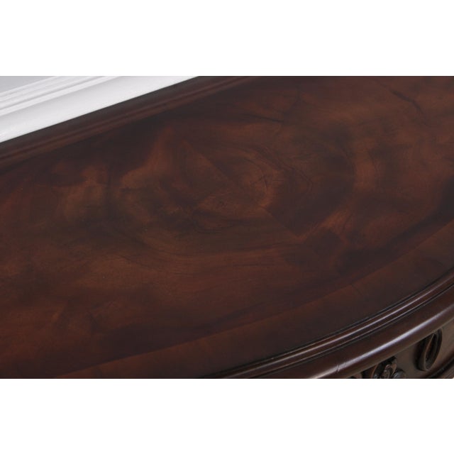 Wood Maitland Smith Mahogany Louis XV Style Console Table For Sale - Image 7 of 15