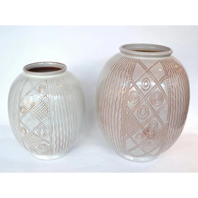Vintage Dutch Ceramic Vases by Wim Visser for Sphinx, 1950s, Set of 2 For Sale - Image 10 of 13