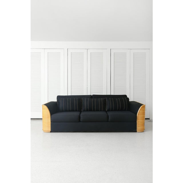 Late 20th Century Pencil Reed Three Seat Sofa For Sale - Image 16 of 16