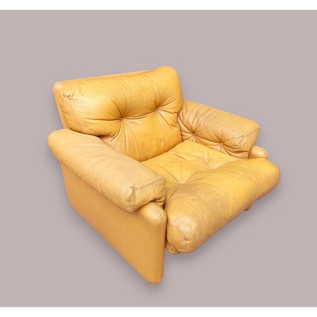 Classic and comfortable armchair by Tobia Scarpa, all original, no restoration and with authentic B&B label. Covered in...