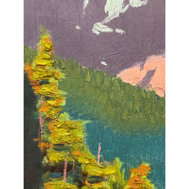 Impressionist Rocky Mountain Mist Impressionist Oil Painting For Sale - Image 3 of 4