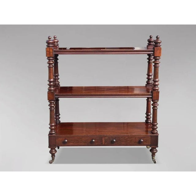 Antique Victorian Mahogany Dumb Waiter, 1860 For Sale - Image 3 of 13