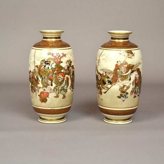 Antique Meji Vases, Japan, 19th Century, Set of 2 For Sale - Image 6 of 13