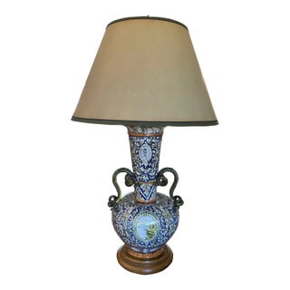19th C Italian Renaissance Antique Lamp Snake Handles For Sale