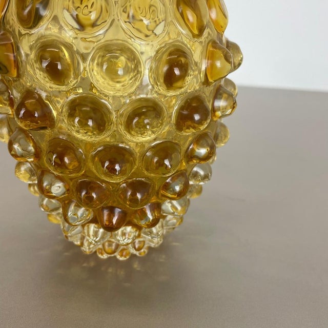 Yellow Murano Lenti Glass Vase Element attributed to Ercole Barovier and Toso, Italy, 1960s For Sale - Image 11 of 18