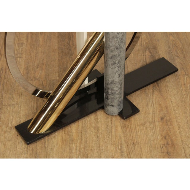 DIA - Design Institute America Kaizo Oto For Design Institute of America Post Modern Mixed Metal Console Table For Sale - Image 4 of 13