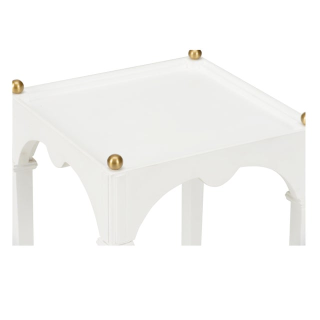 Contemporary Kent Drinks Table - White For Sale - Image 3 of 4