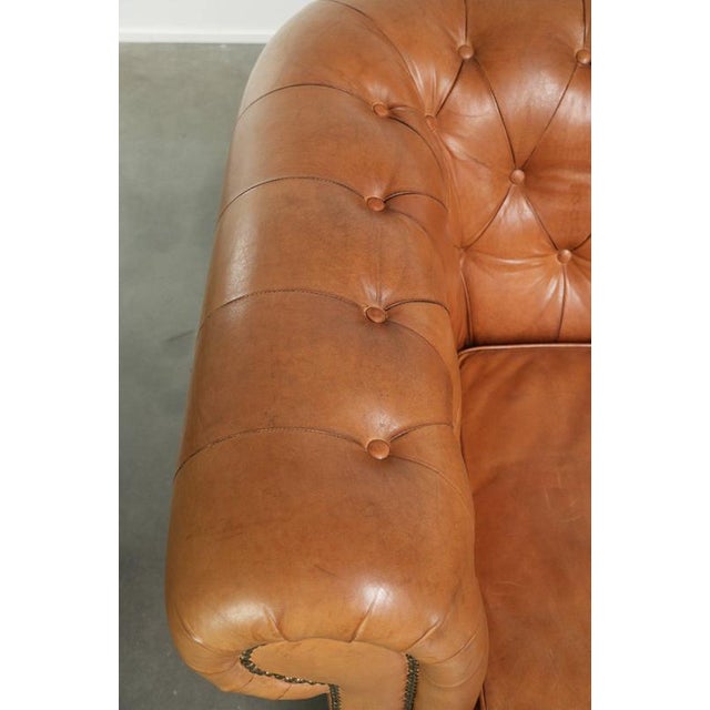 Animal Skin 2.5-Seater Chesterfield Sofa in Sheepskin Leather For Sale - Image 7 of 14