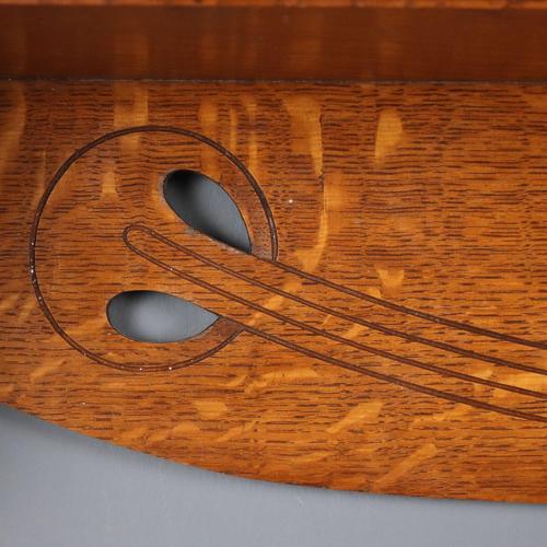 Antique Art Nouveau Shelf in Oak For Sale - Image 5 of 10