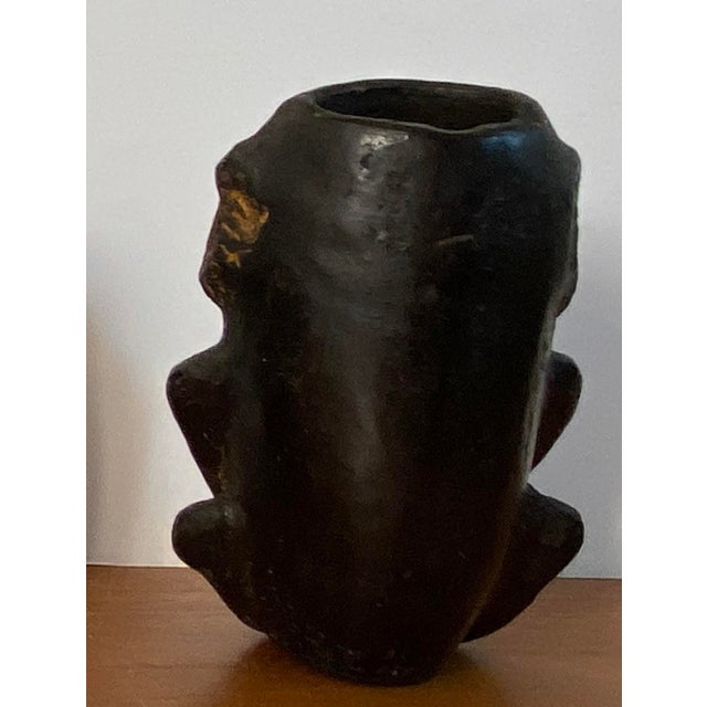 3 Brutalist Clay Figures South American Mexican Pre Columbian Style Black Ware Musical Vintage / Antique For Sale - Image 16 of 17