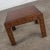 Art Deco Vintage Modern Square Lane End or Side Table With Carved Leg Design & Chevron Veneer Top For Sale - Image 3 of 13