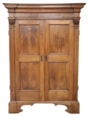 Large Antique Wardrobe in Solid Walnut, 1680s